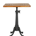 Fabicol Rustic Square Accent Table with Metal